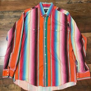 Colorful Striped Men's Shirt